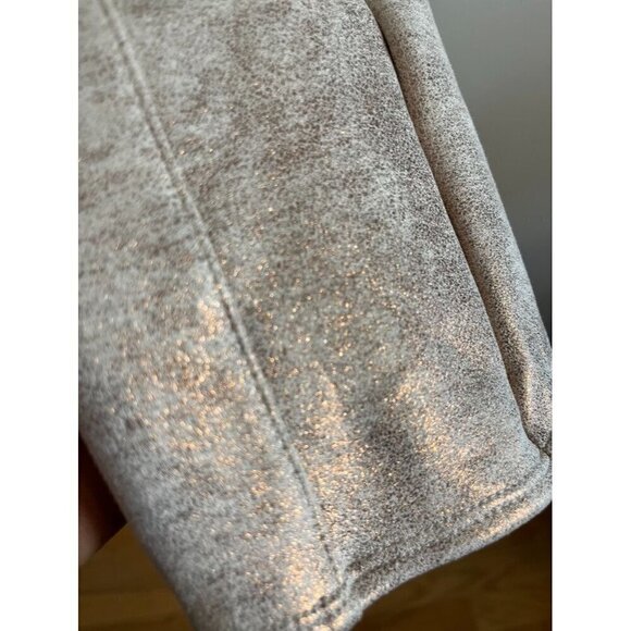 Anthropologie Pant Women 32 Gold Metallic Pull On Ankle Shimmer Boho Festival - Picture 7 of 14